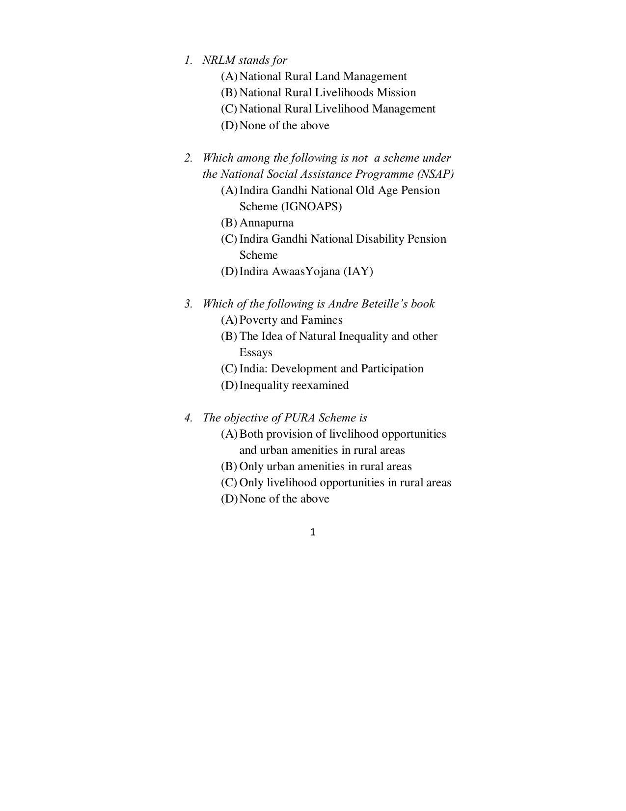 ISI Admission Test JRF in Sociology/Social anthropology SOA 2015 Sample Paper - Page 2