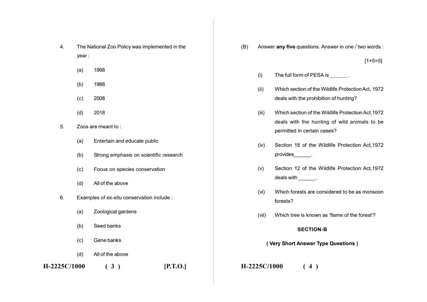 Sarguja University Question Paper - 2022 : M.A. In Geography(Second Sem.) Environmental And Forest laws Paper 1 - Page 2