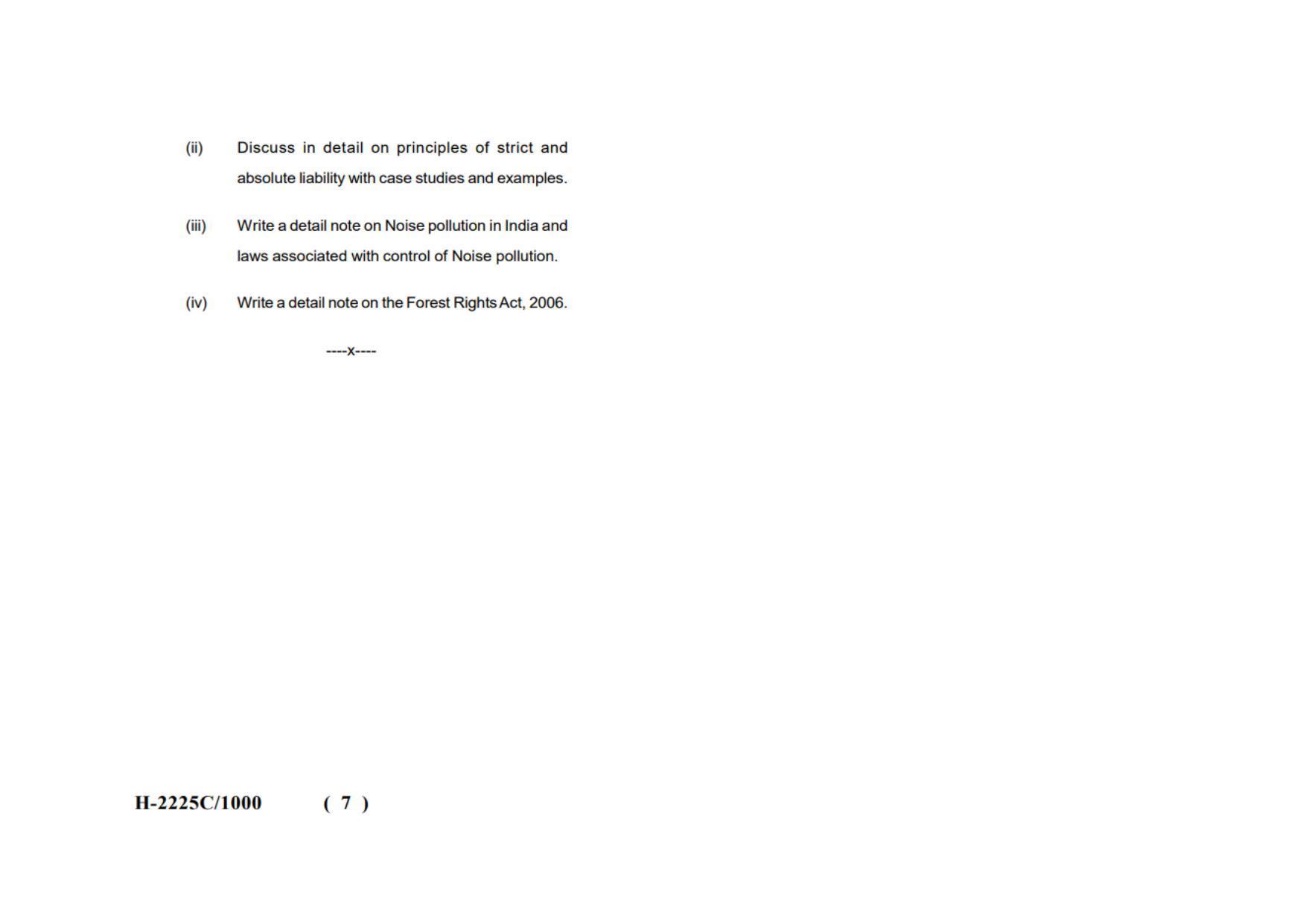 Sarguja University Question Paper - 2022 : M.A. In Geography(Second Sem.) Environmental And Forest laws Paper 1 - Page 4