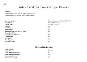 AP PGCET 2025 Electrical Engineering Paper with Answer Key