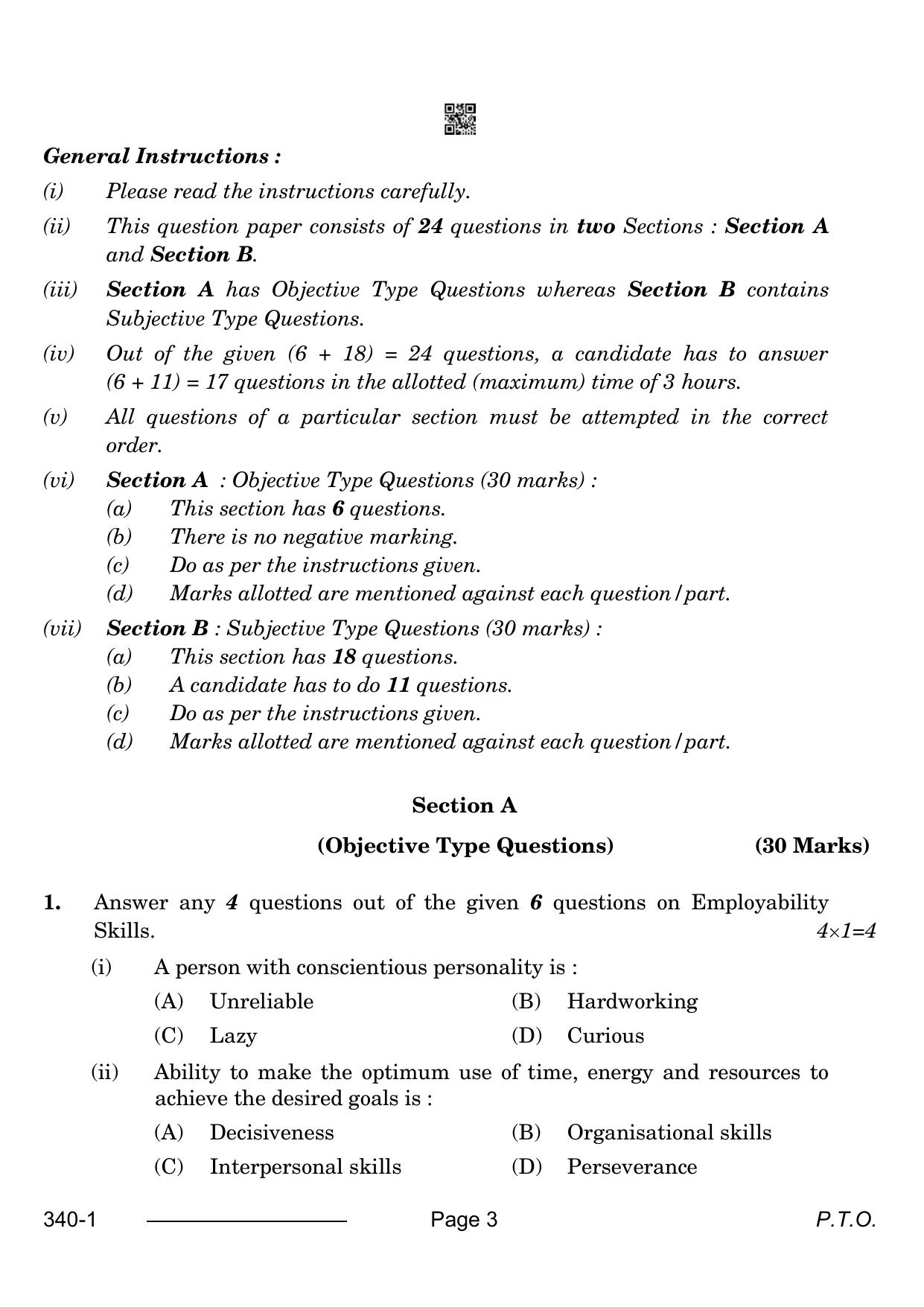 CBSE Class 12 Horticulture 2024 Question Paper - Page 3