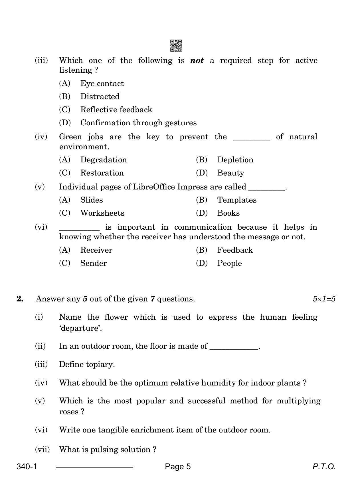 CBSE Class 12 Horticulture 2024 Question Paper - Page 5