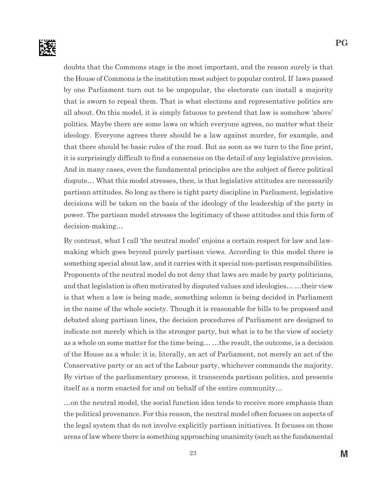 CLAT 2023 PG Question Paper - Page 23
