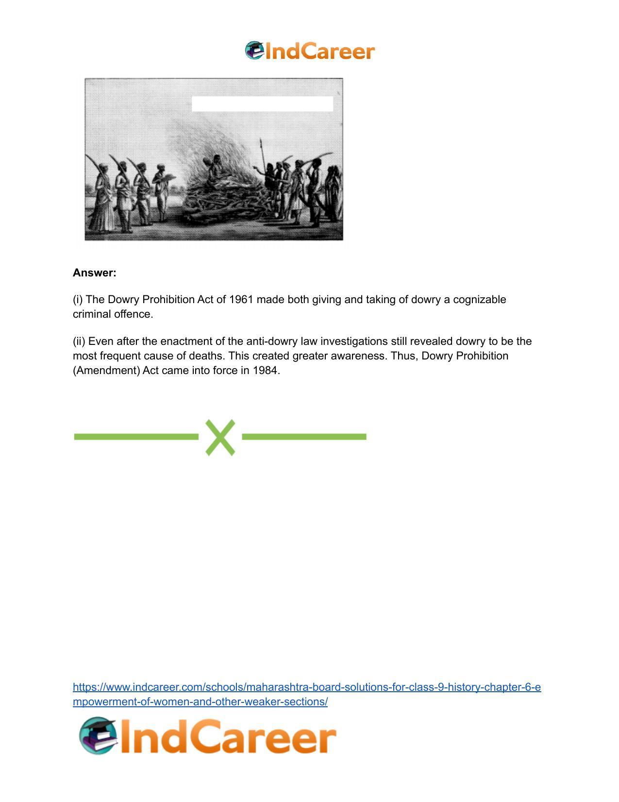 Maharashtra Board Solutions for Class 9- History: Chapter 6- Empowerment of Women and Other Weaker Sections - Page 26