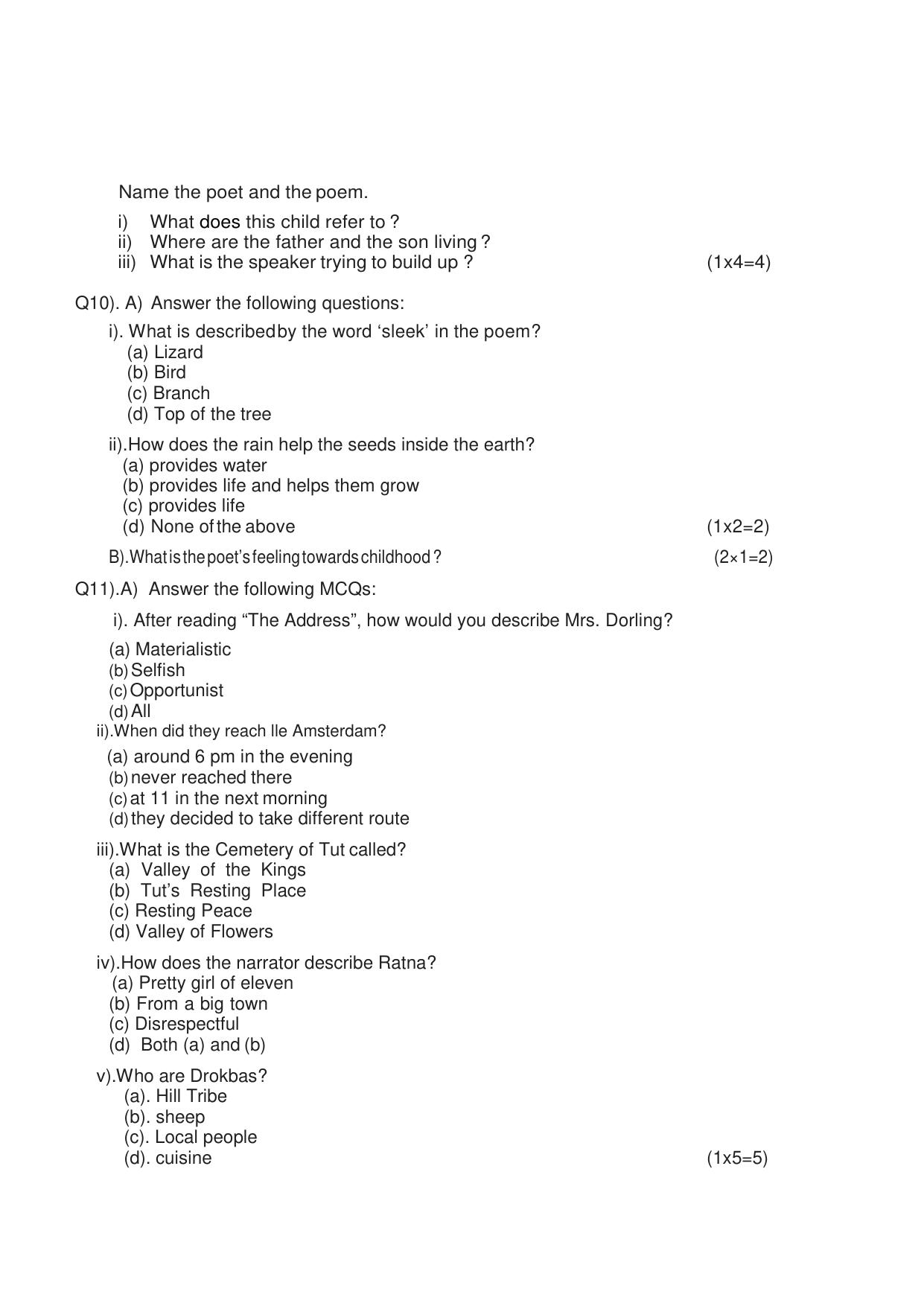 HPBOSE Class 11th English Sample Question Papers 2024 - Page 5