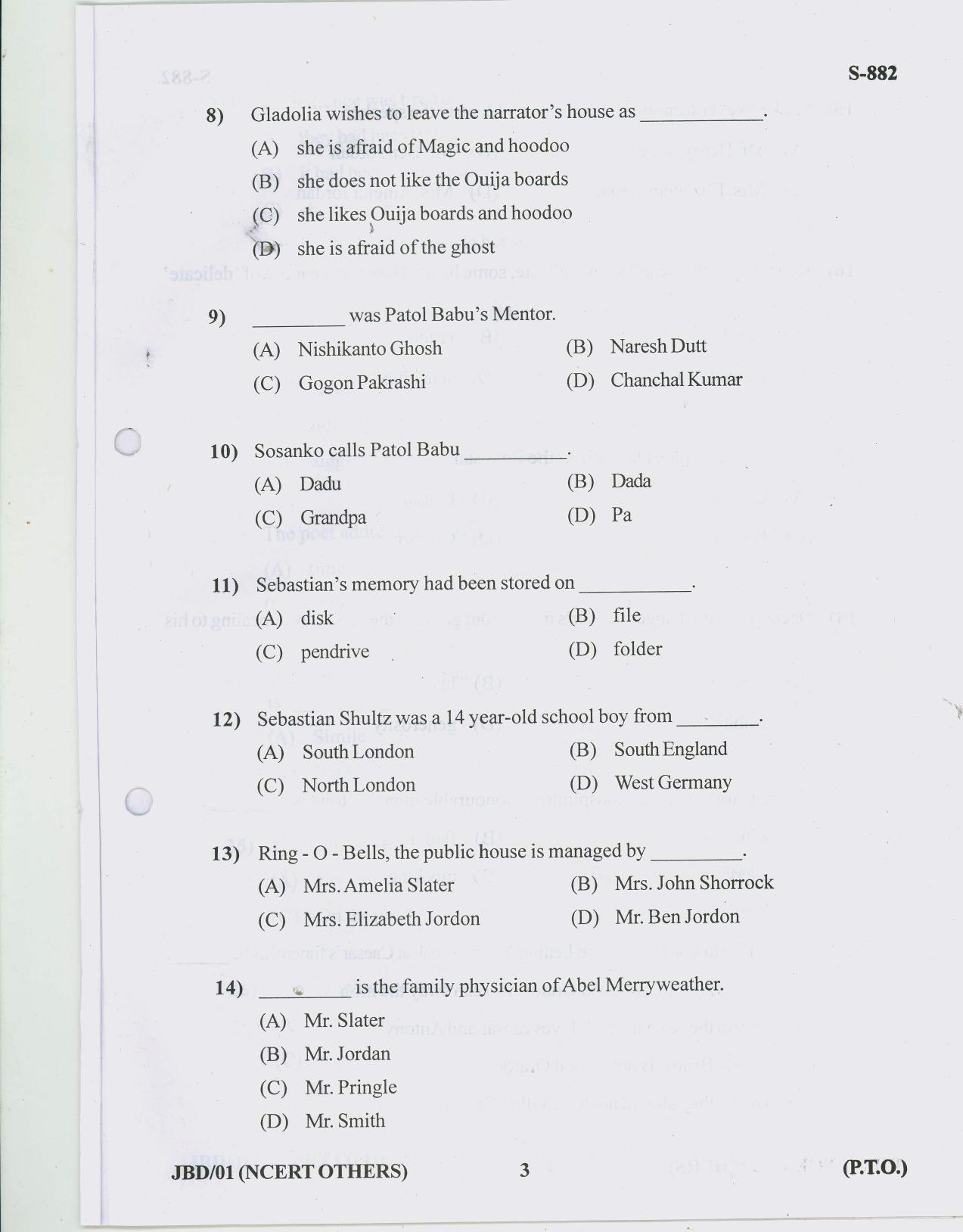 Gujarat Board Class 10th ENGLISH NCERT OTHERS 2019 Question Paper - Page 3