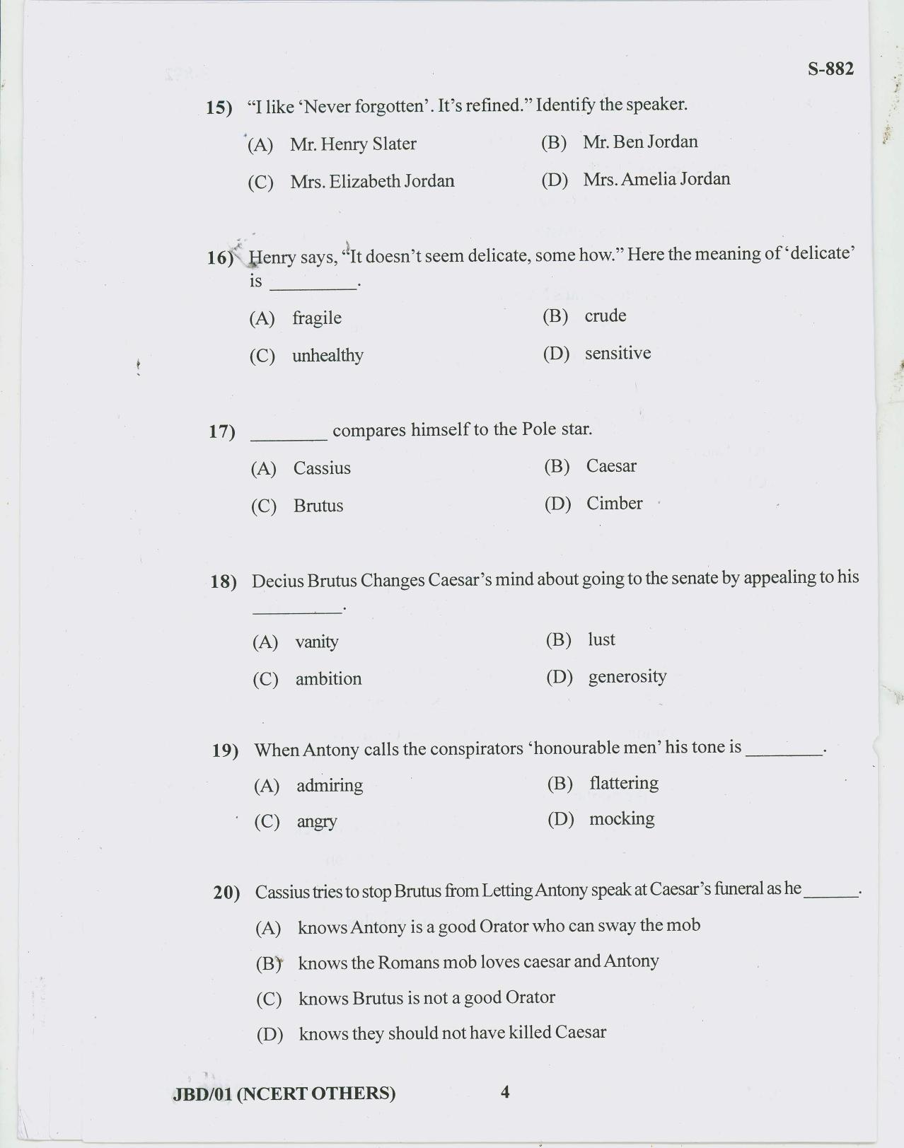 Gujarat Board Class 10th ENGLISH NCERT OTHERS 2019 Question Paper - Page 4