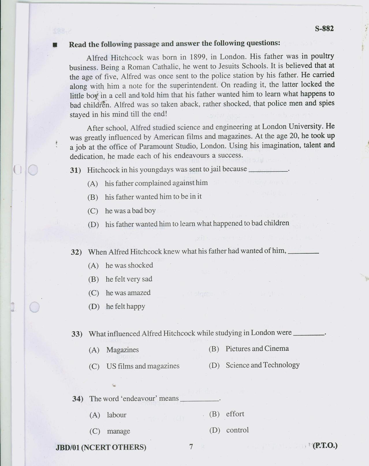 Gujarat Board Class 10th ENGLISH NCERT OTHERS 2019 Question Paper - Page 7