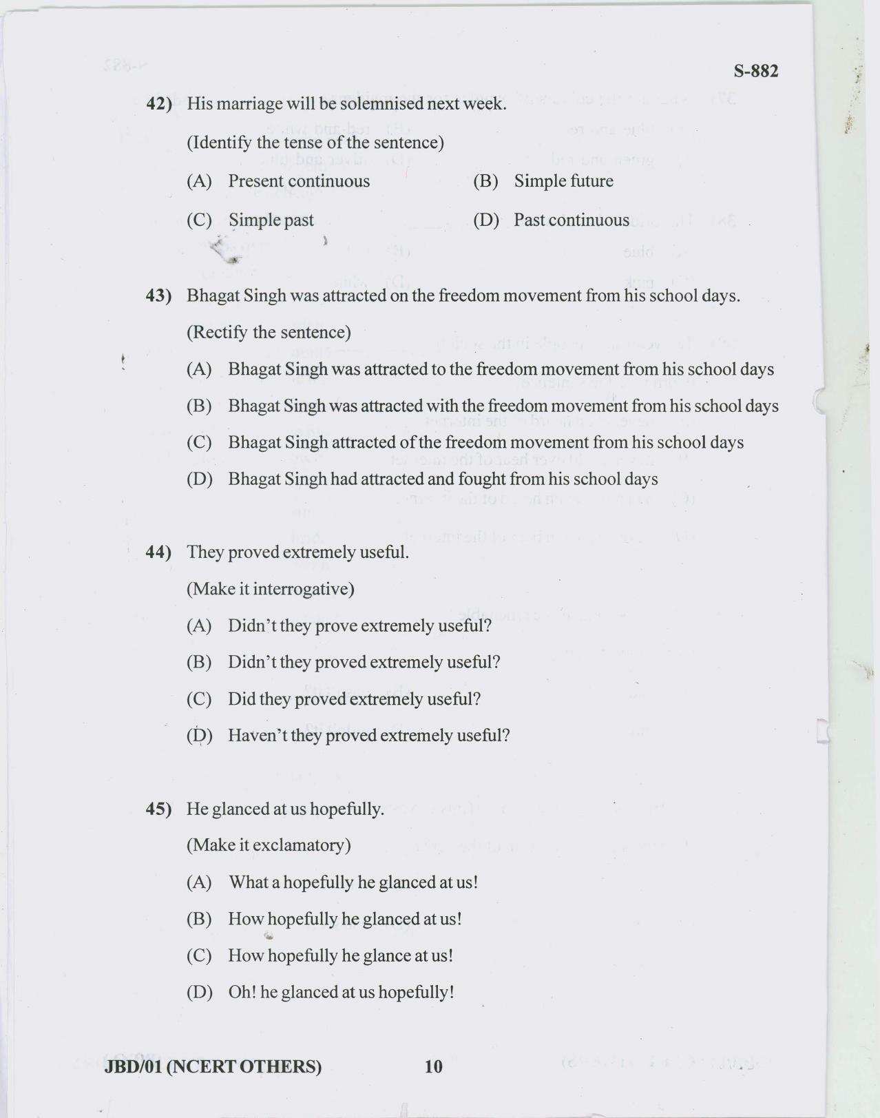 Gujarat Board Class 10th ENGLISH NCERT OTHERS 2019 Question Paper - Page 10