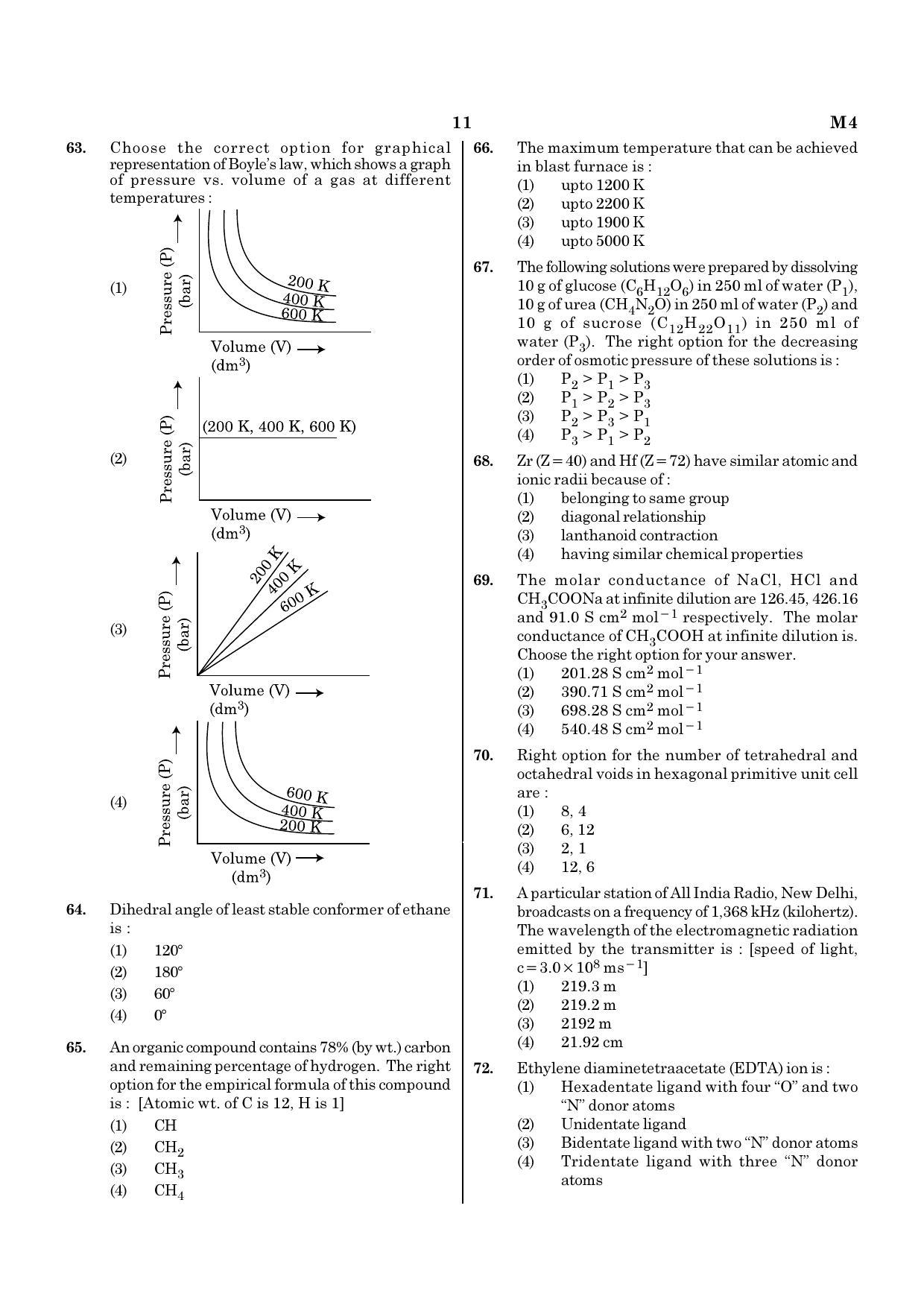 NEET M4 2021 Question Paper - Page 11