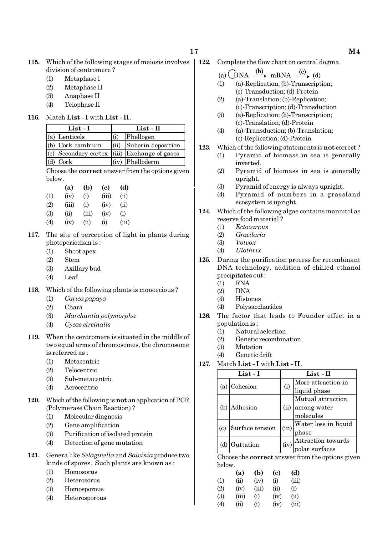 NEET M4 2021 Question Paper - Page 17