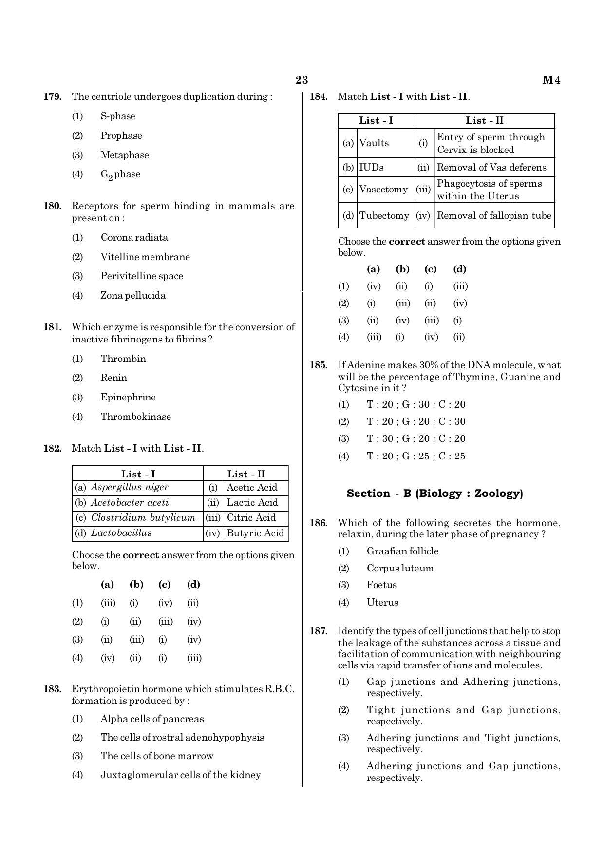 NEET M4 2021 Question Paper - Page 23