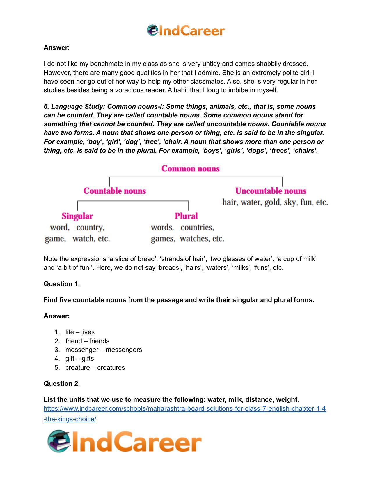 Maharashtra Board Solutions for Class 7- English: Chapter 1.4- The King’s Choice - Page 5