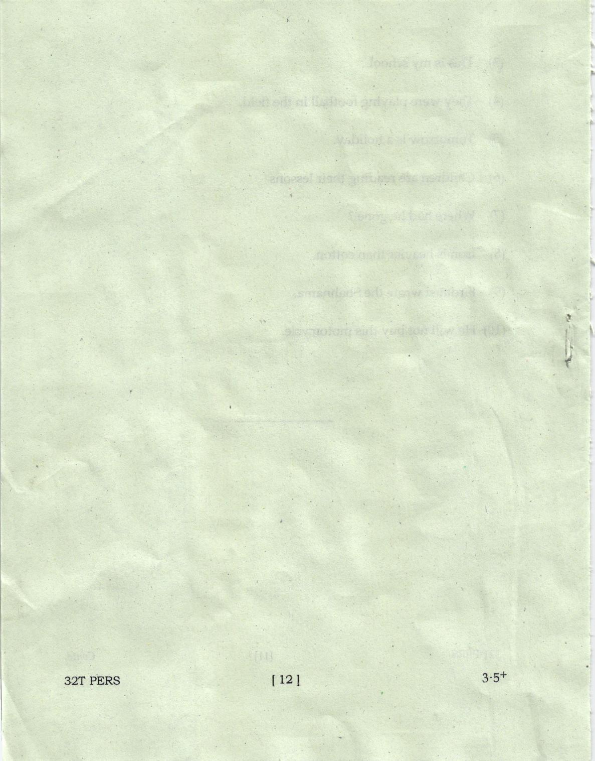 AHSEC Class 12 Persian Question Papers 2022 - Page 12