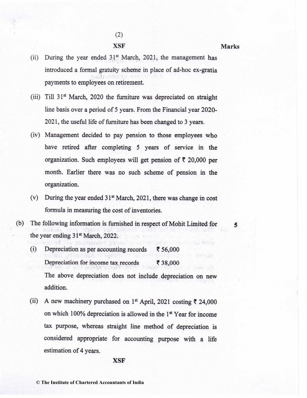 CA Inter Nov 2022 Question Paper - Paper 5 – Advanced Accounting - Page 2