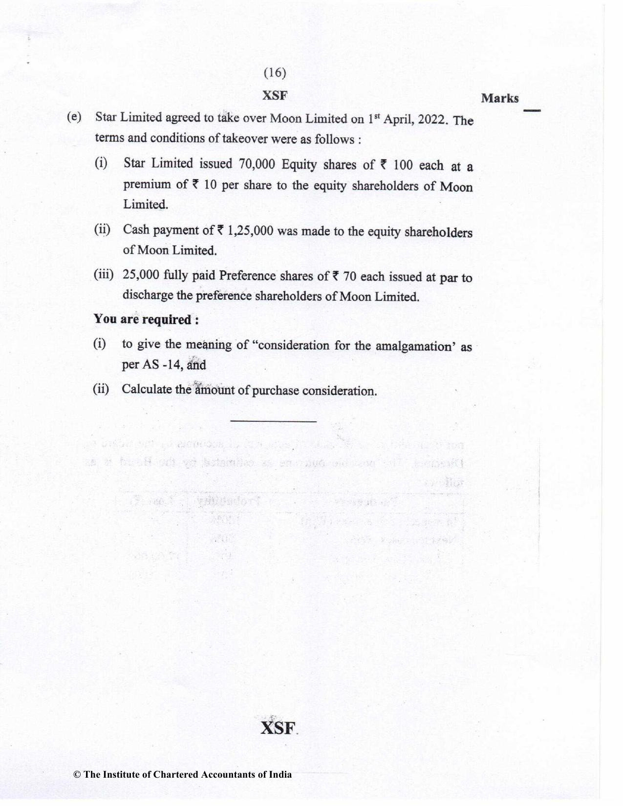 CA Inter Nov 2022 Question Paper - Paper 5 – Advanced Accounting - Page 16