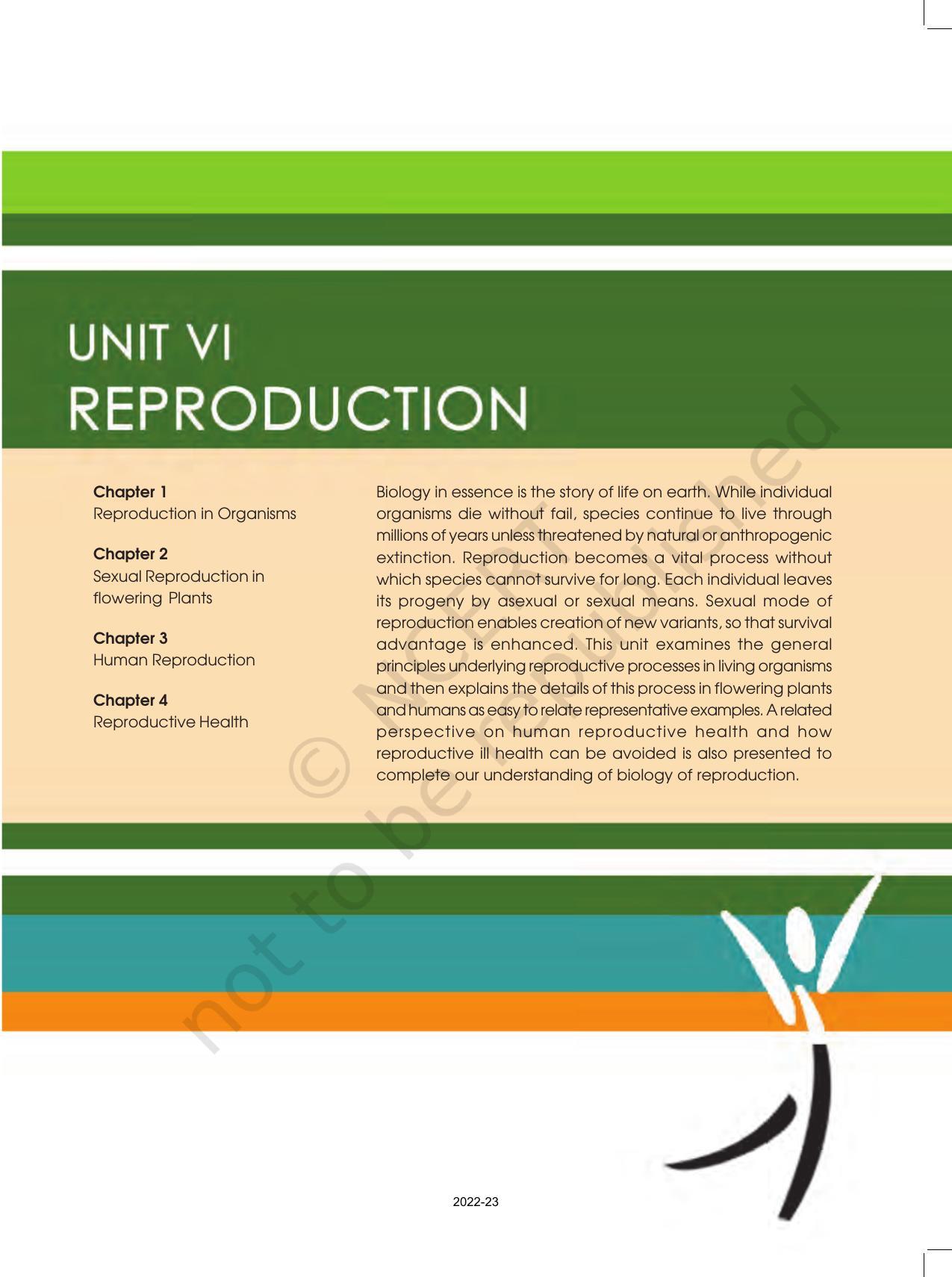 NCERT Book for Class 12 Biology Chapter 1 Reproduction in Organisms - Page 1