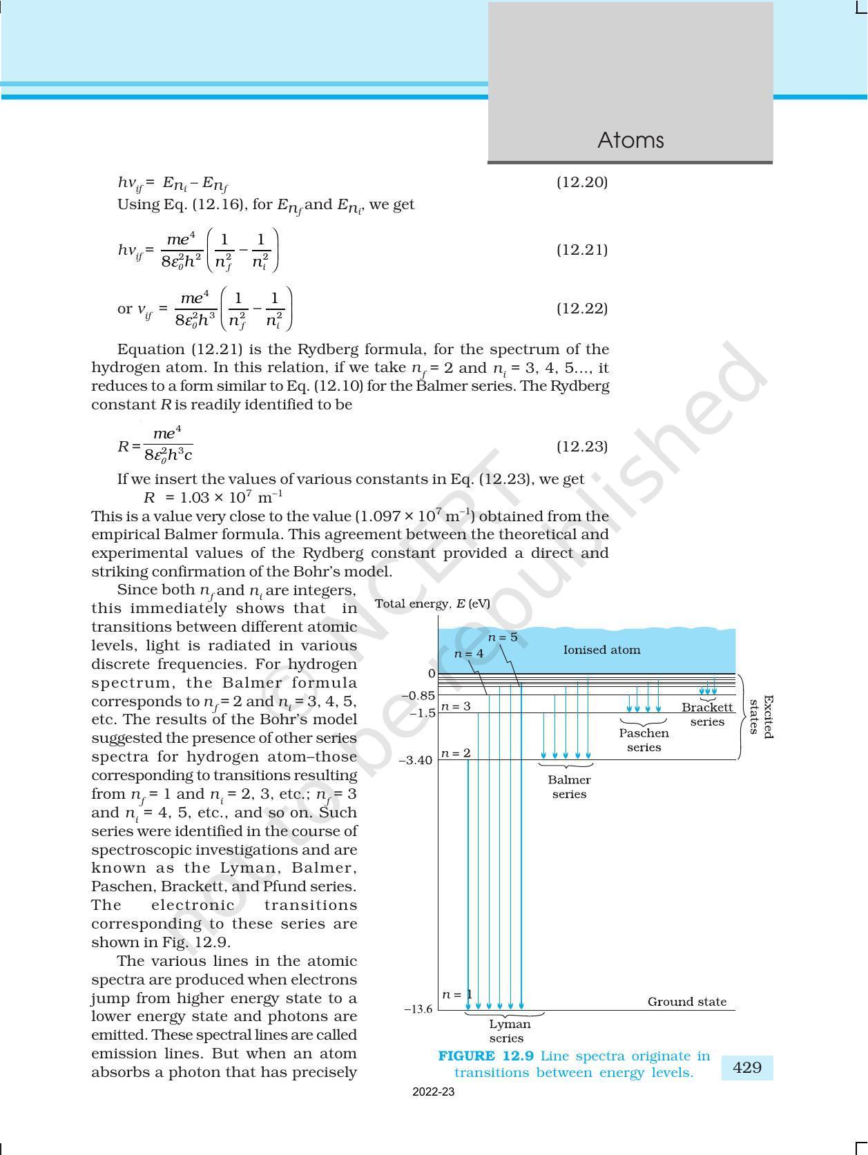 NCERT Book for Class 12 Physics Chapter 12 Atoms - Page 16