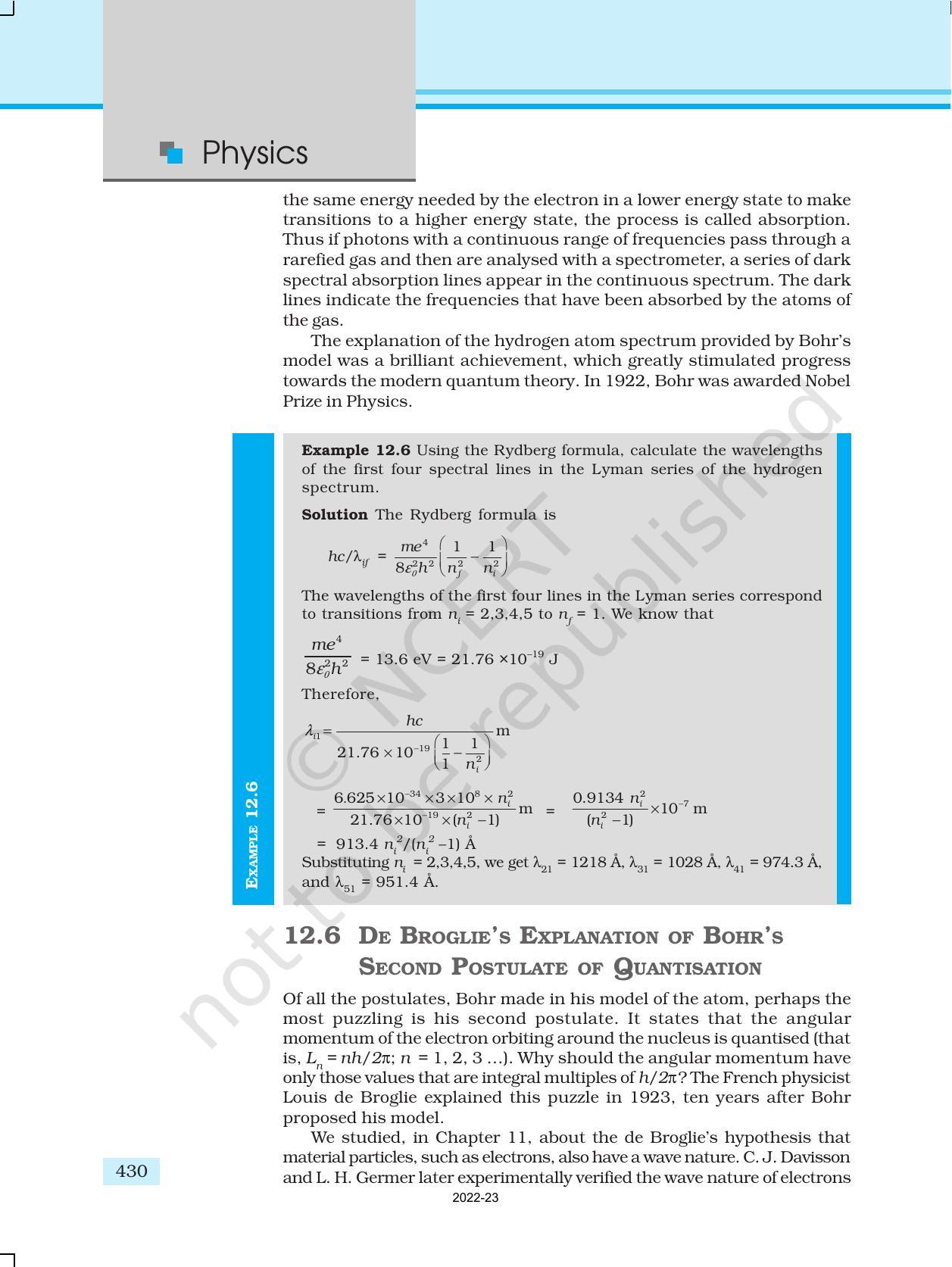 NCERT Book for Class 12 Physics Chapter 12 Atoms - Page 17
