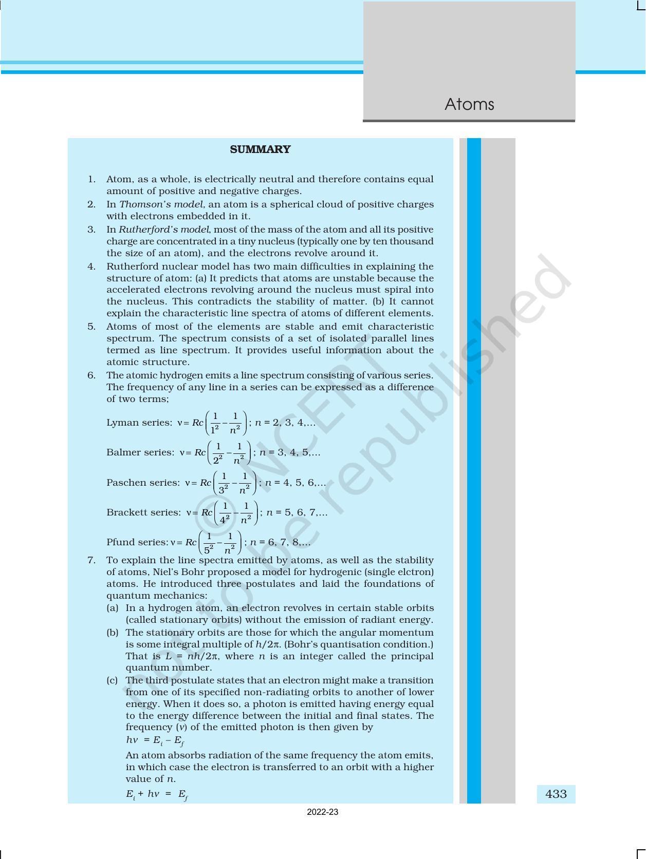 NCERT Book for Class 12 Physics Chapter 12 Atoms - Page 20