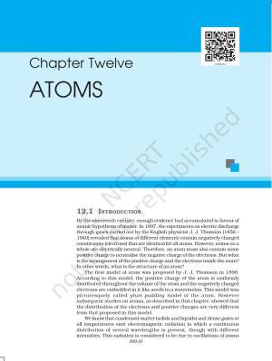 NCERT Book for Class 12 Physics Chapter 12 Atoms