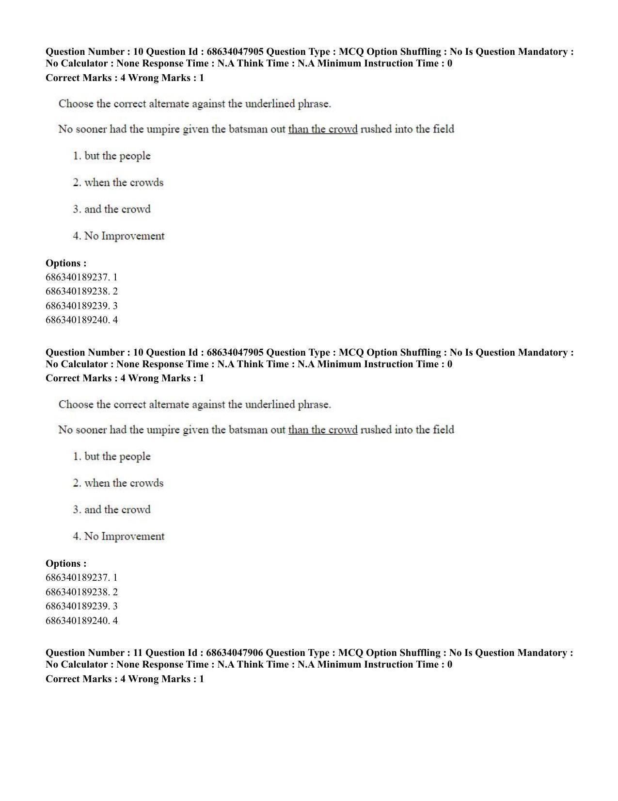CUET PG 2023: HUQP21 – Social Work (Hin) - Shift 2 (30-06-2023) Question Paper - Page 11