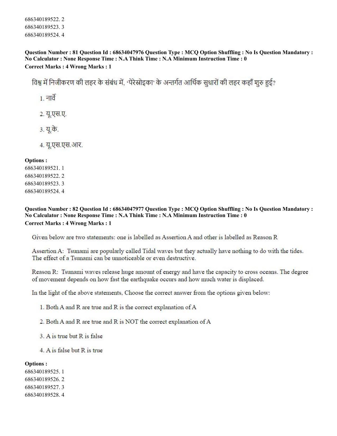 CUET PG 2023: HUQP21 – Social Work (Hin) - Shift 2 (30-06-2023) Question Paper - Page 79