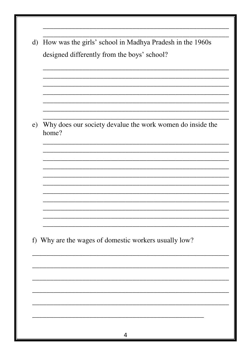 CBSE Worksheets for Class 7 Social Science Geography & Civics Assignment - Page 4