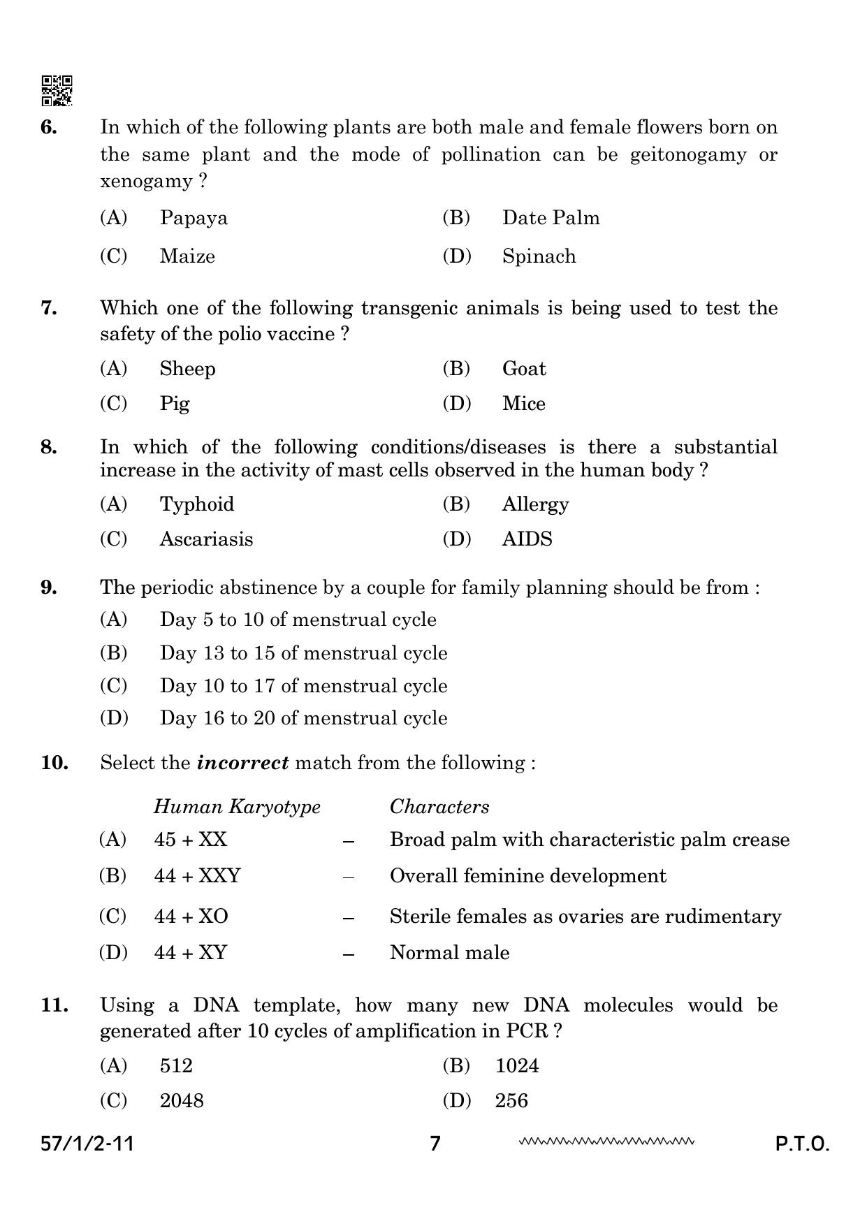 CBSE Class 12 57 1 2 Biology 2024 Question Paper - Page 7