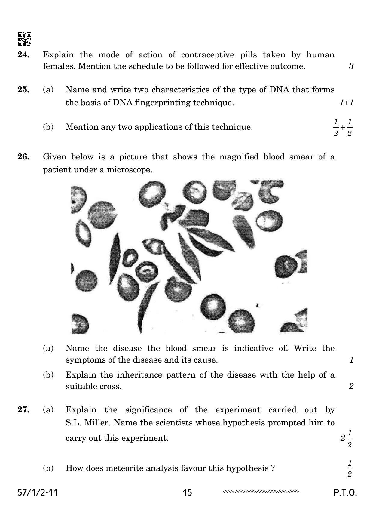 CBSE Class 12 57 1 2 Biology 2024 Question Paper - Page 15