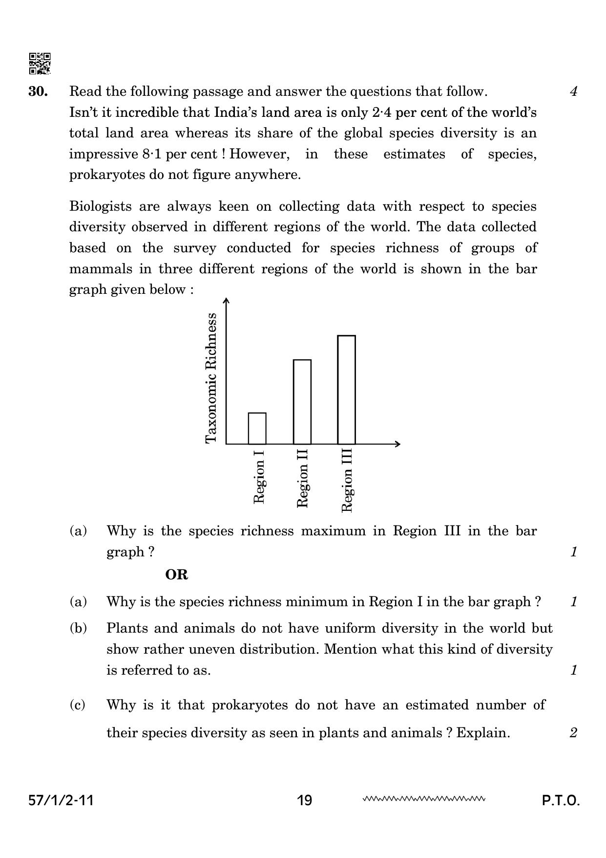 CBSE Class 12 57 1 2 Biology 2024 Question Paper - Page 19