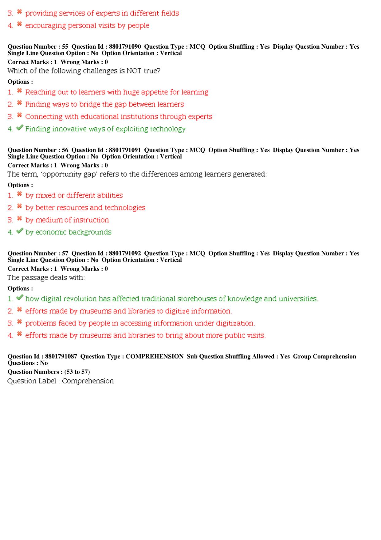MP CPCT 05th Oct 2019 CPCT Question Paper Shift 1 - Page 25