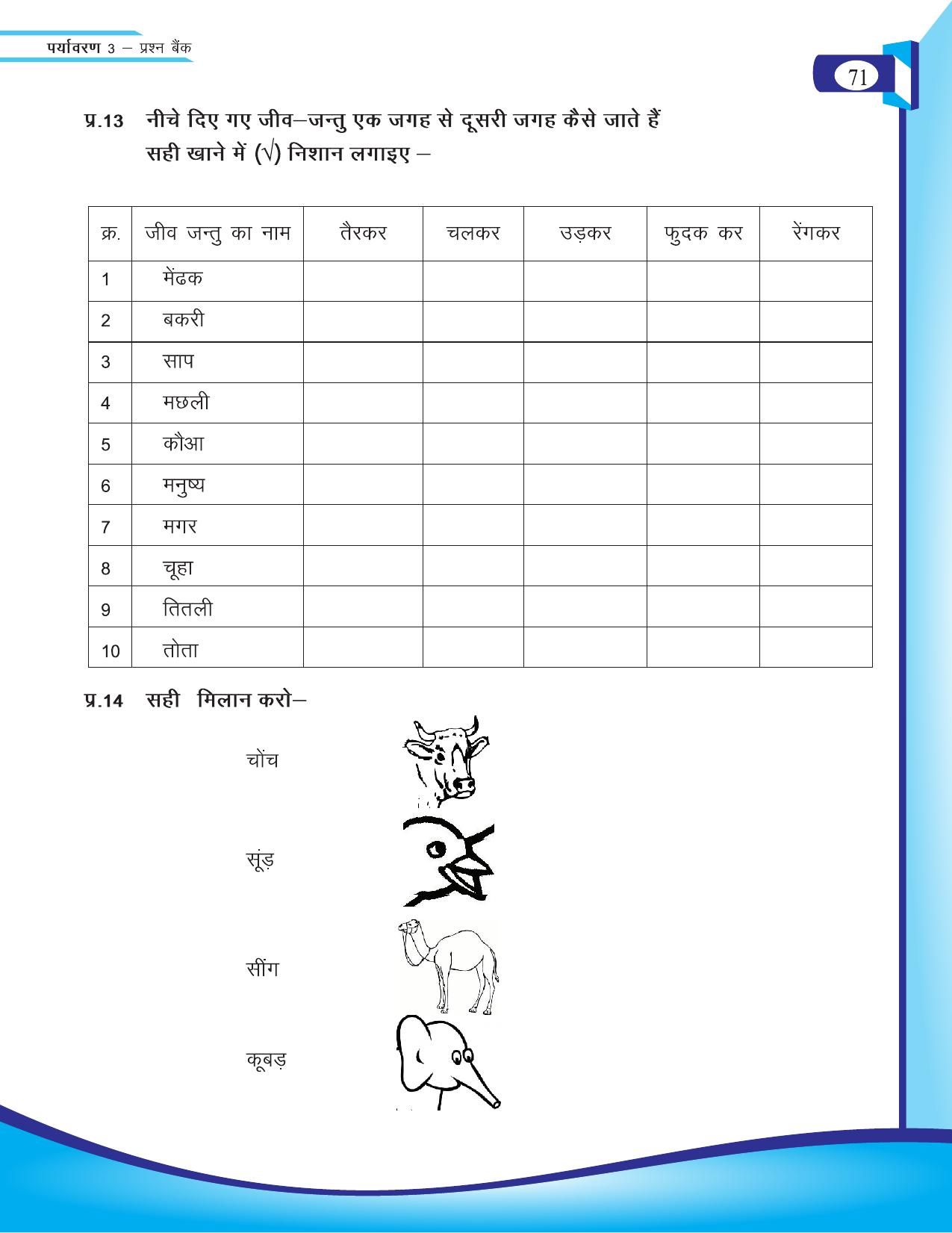 Chhattisgarh Board Class 3 EVS Question Bank 2015-16 - Page 11