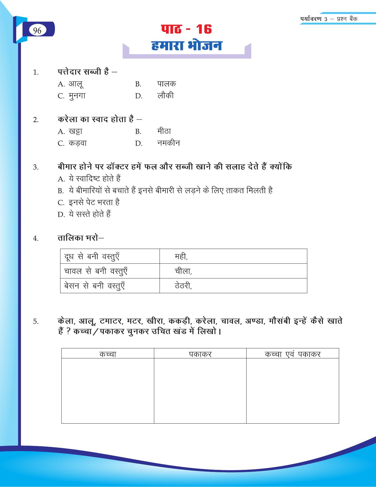 Chhattisgarh Board Class 3 EVS Question Bank 2015-16 - Page 36