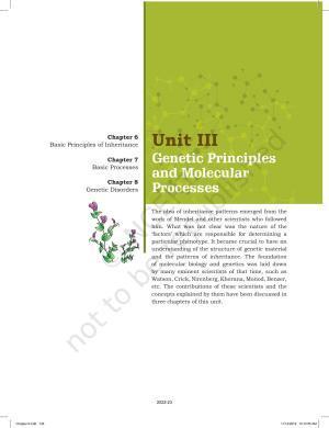 NCERT Book for Class 11 Biotechnology Chapter 6 Basic Principles of Inheritance
