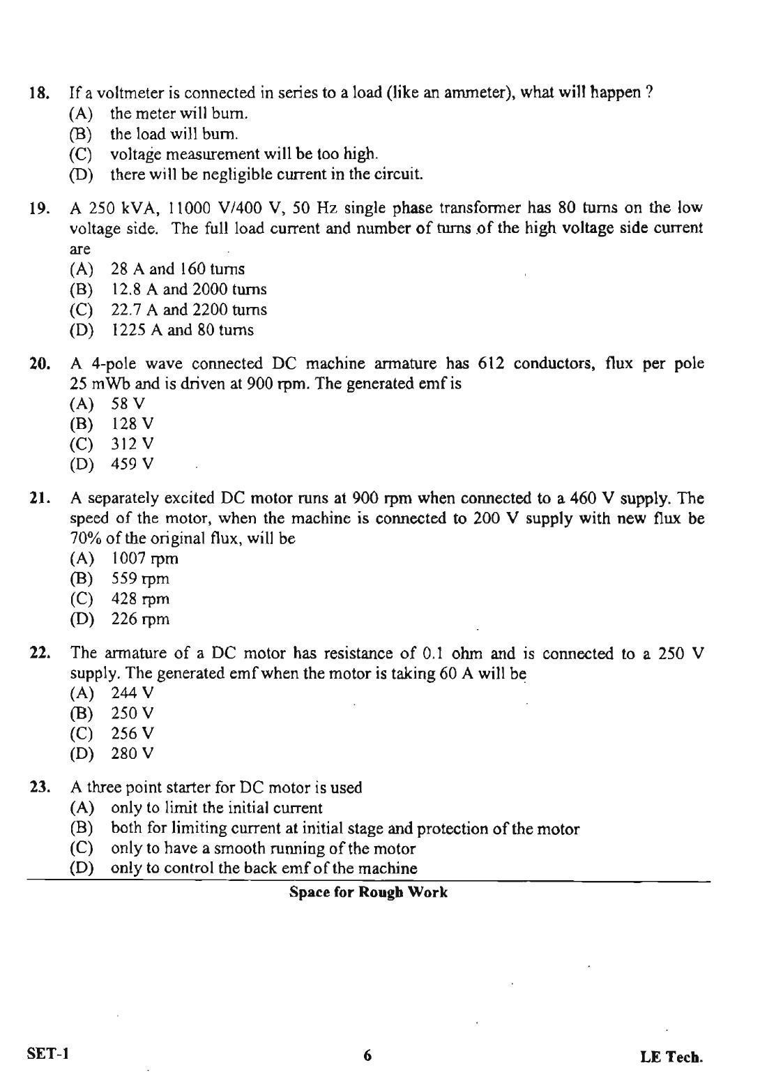 OJEE 2013 LE Tech Set 1 Question Paper - Page 4