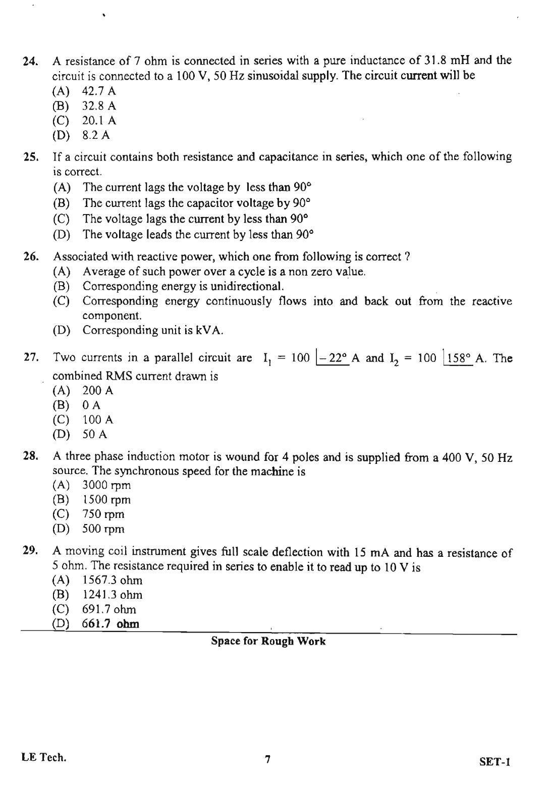 OJEE 2013 LE Tech Set 1 Question Paper - Page 5