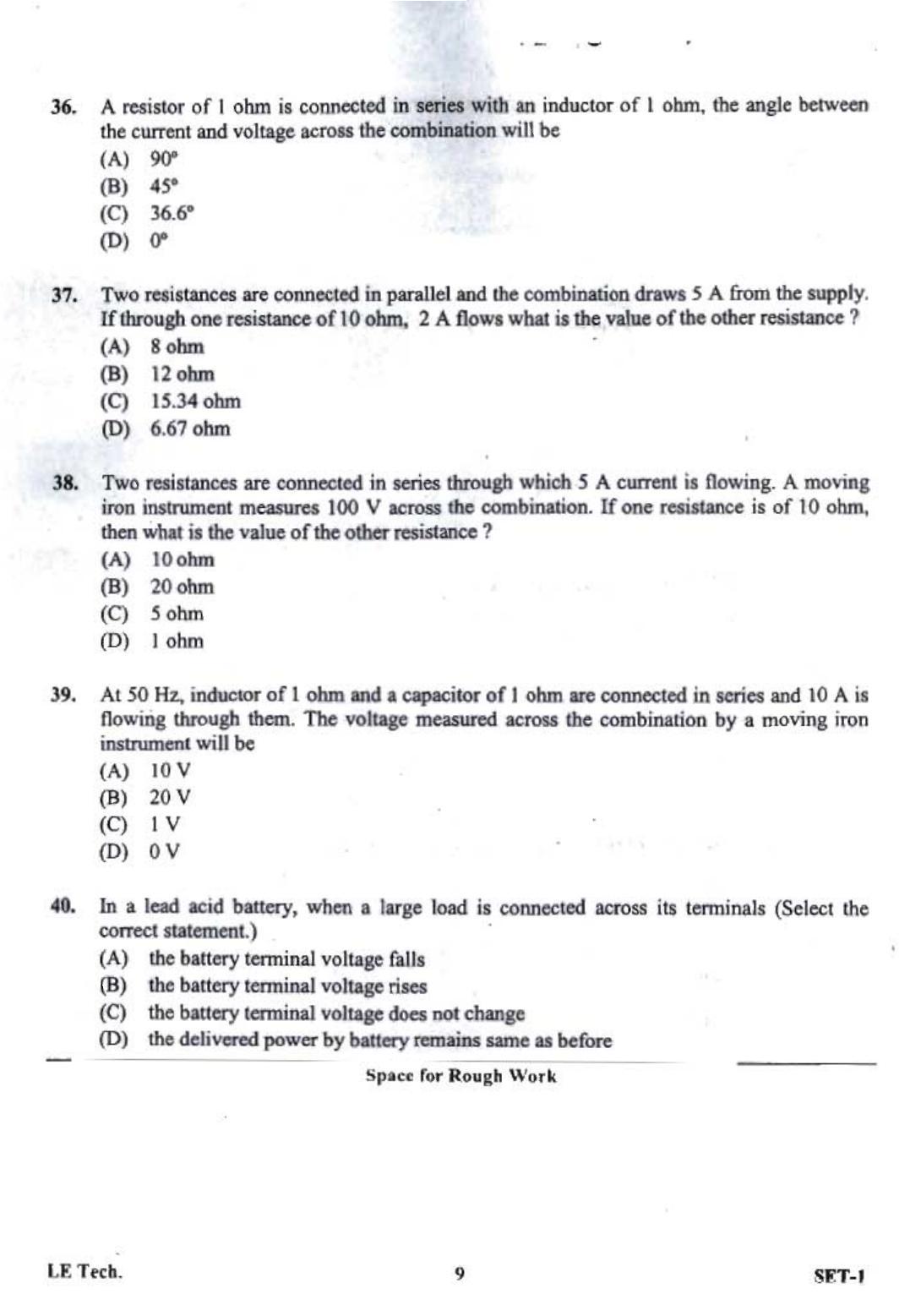 OJEE 2013 LE Tech Set 1 Question Paper - Page 7