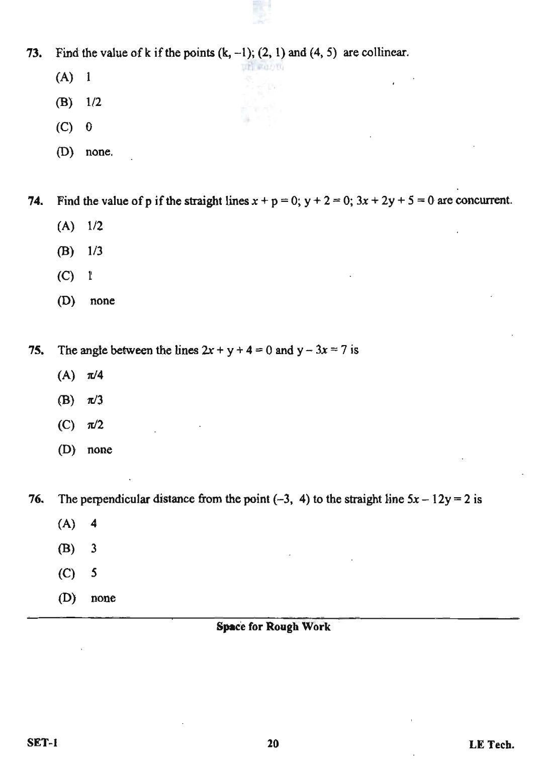 OJEE 2013 LE Tech Set 1 Question Paper - Page 18
