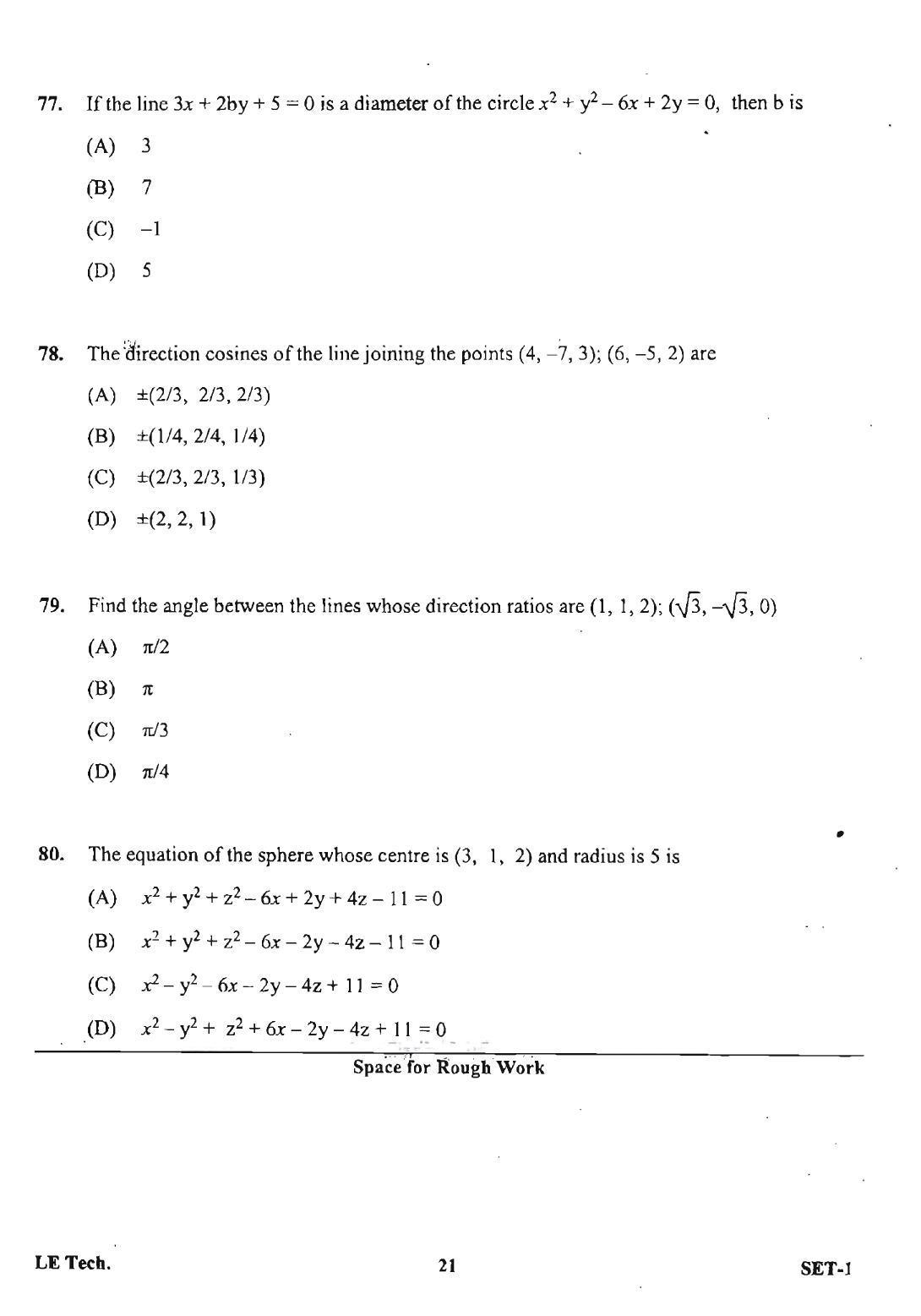 OJEE 2013 LE Tech Set 1 Question Paper - Page 19