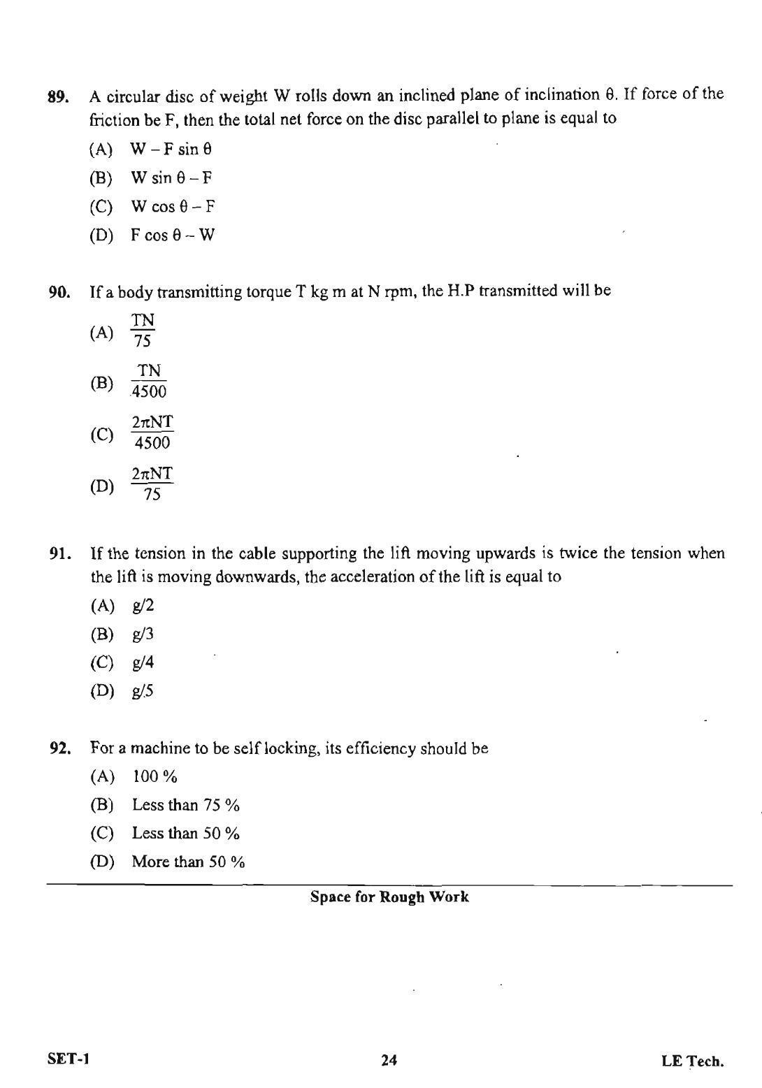 OJEE 2013 LE Tech Set 1 Question Paper - Page 22