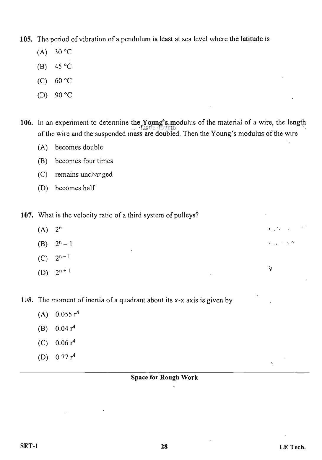 OJEE 2013 LE Tech Set 1 Question Paper - Page 26