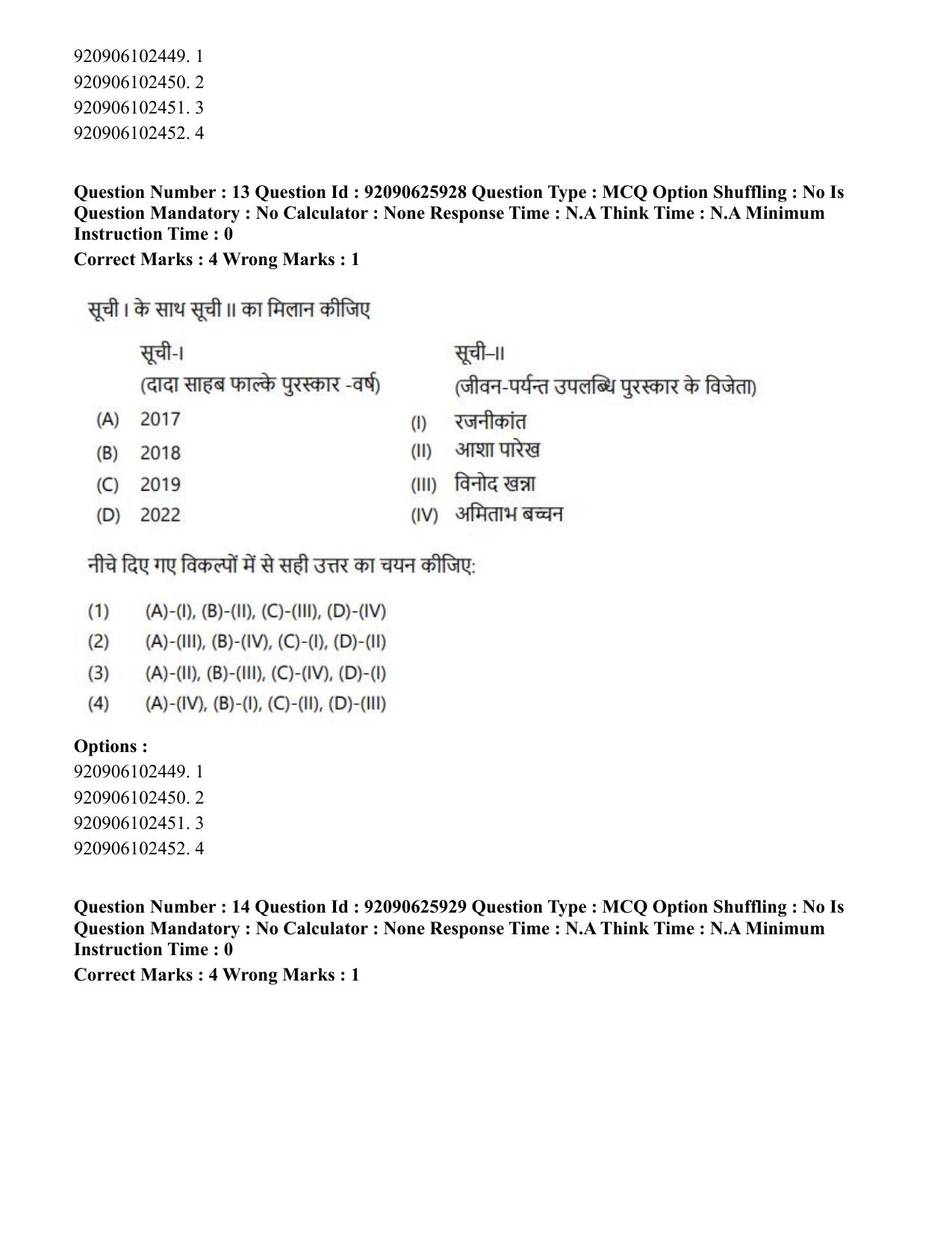 CUET 2023 SCQP28 - Zoology (Hin) Shift 1 Question Papers - Page 12