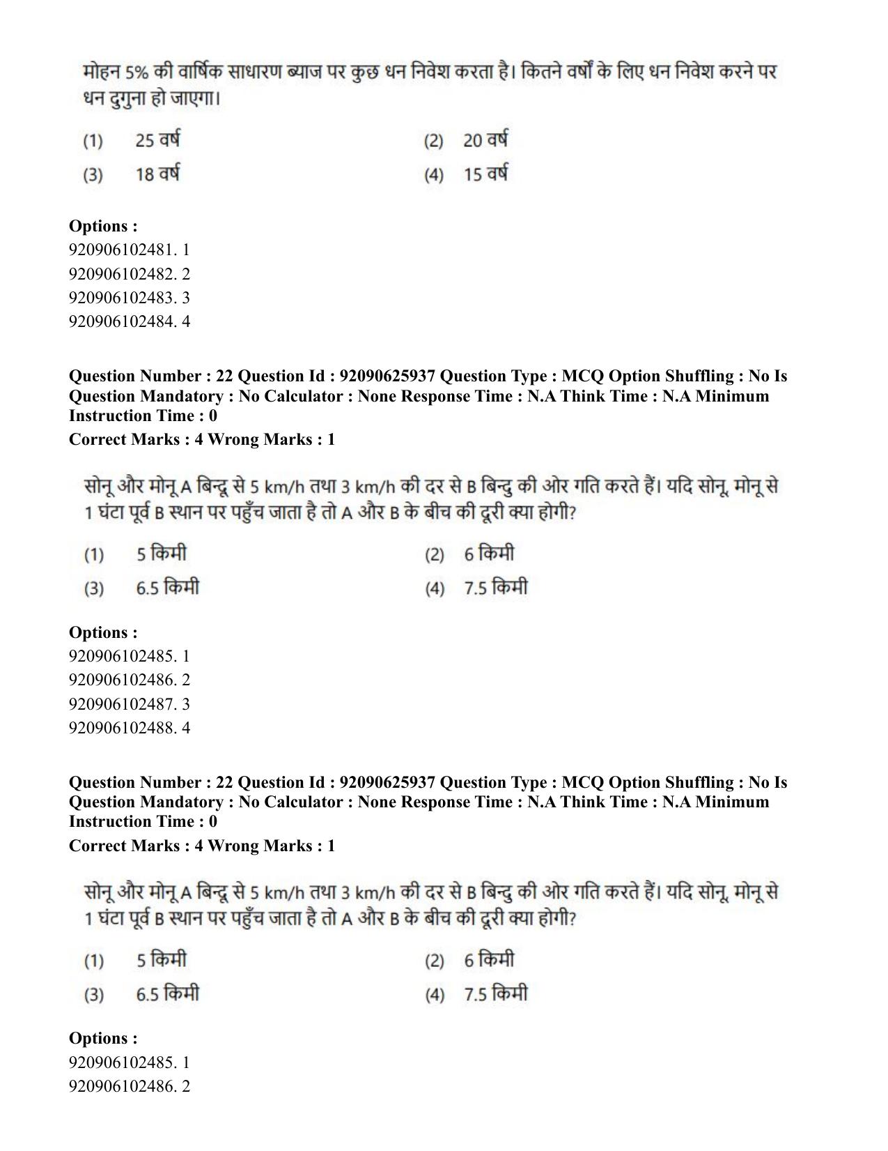 CUET 2023 SCQP28 - Zoology (Hin) Shift 1 Question Papers - Page 21