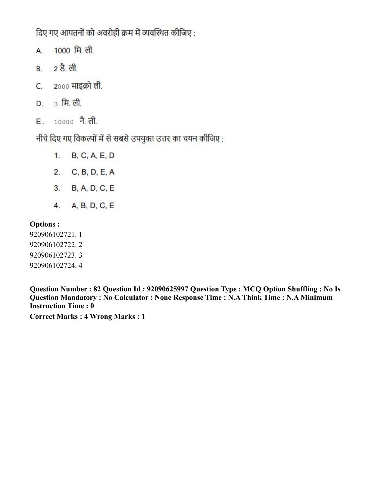 CUET 2023 SCQP28 - Zoology (Hin) Shift 1 Question Papers - Page 100