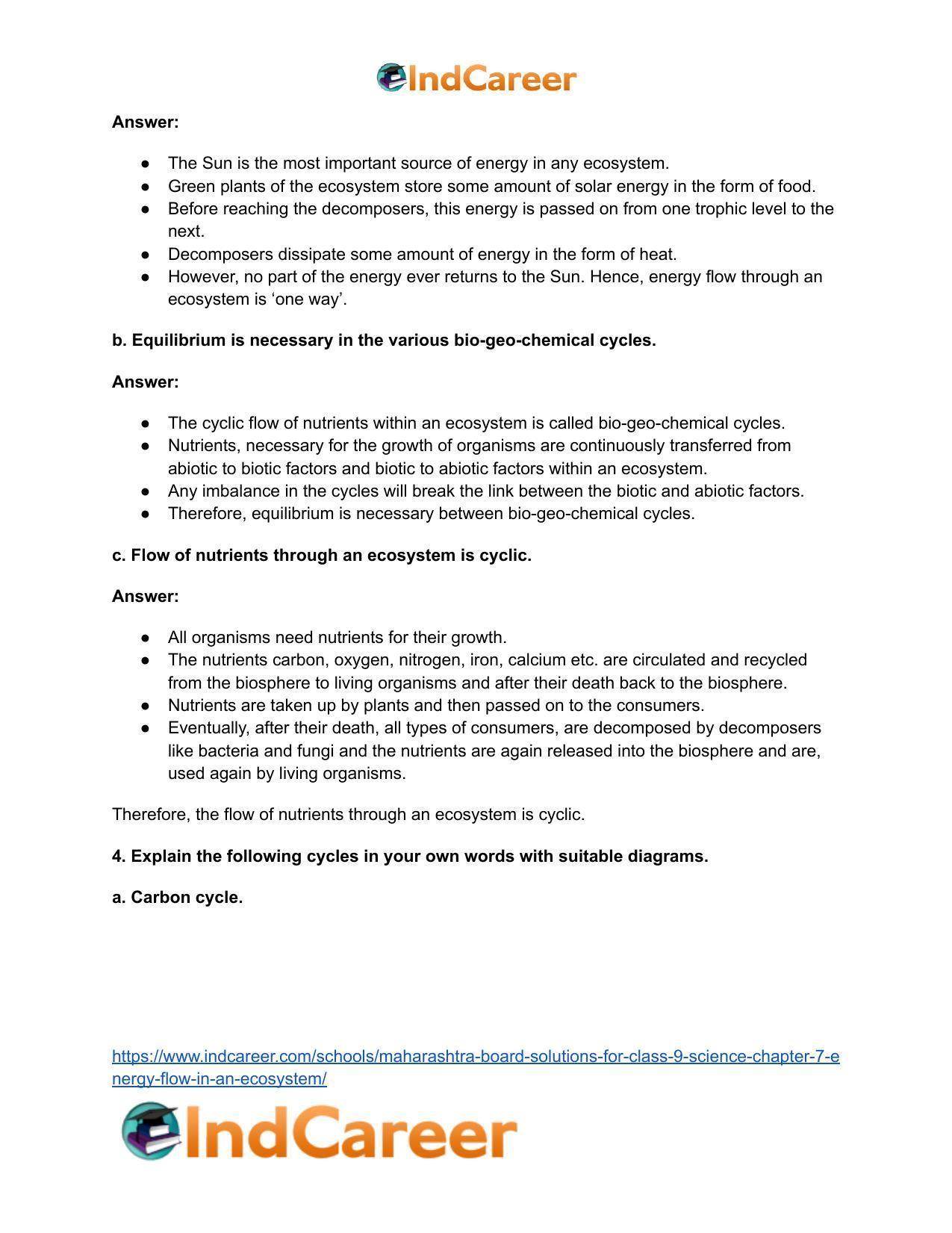 Maharashtra Board Solutions for Class 9- Science: Chapter 7- Energy Flow in an Ecosystem - Page 3