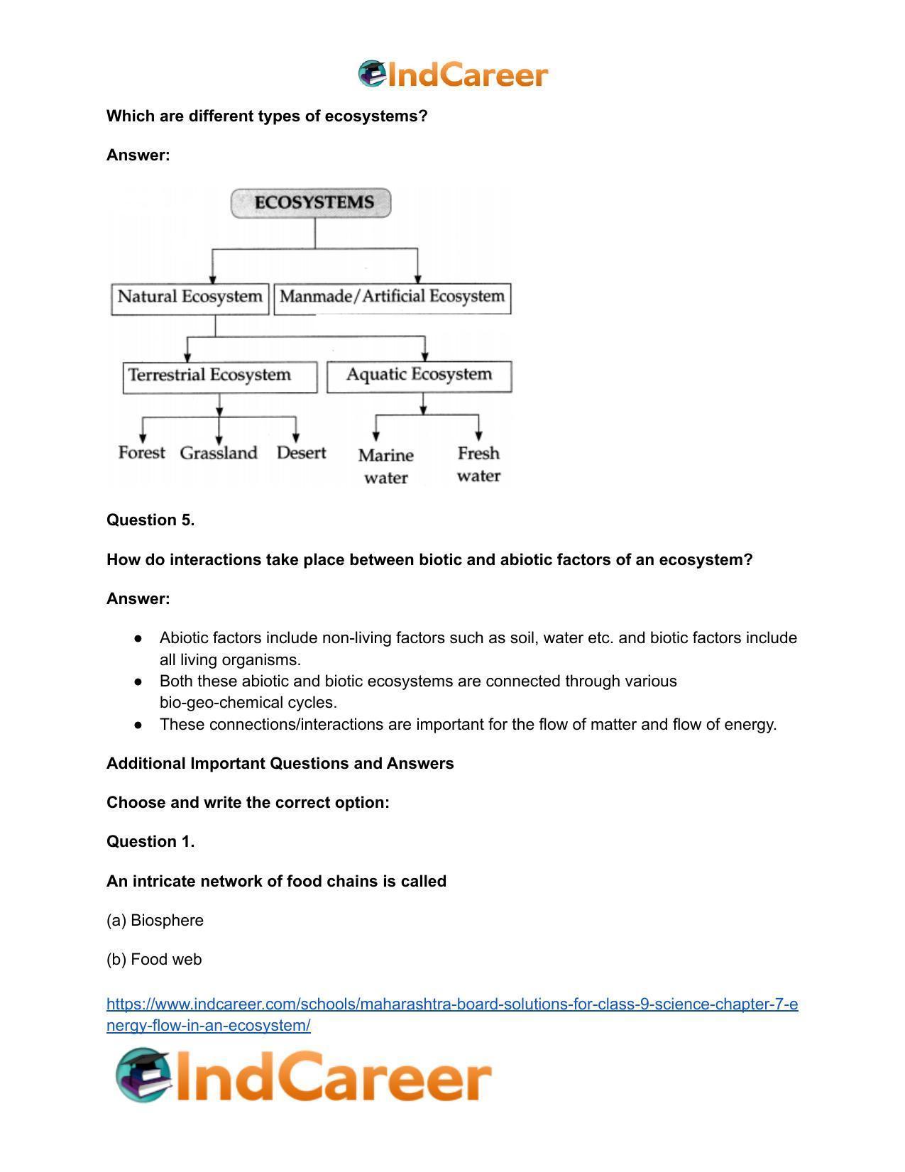 Maharashtra Board Solutions for Class 9- Science: Chapter 7- Energy Flow in an Ecosystem - Page 10