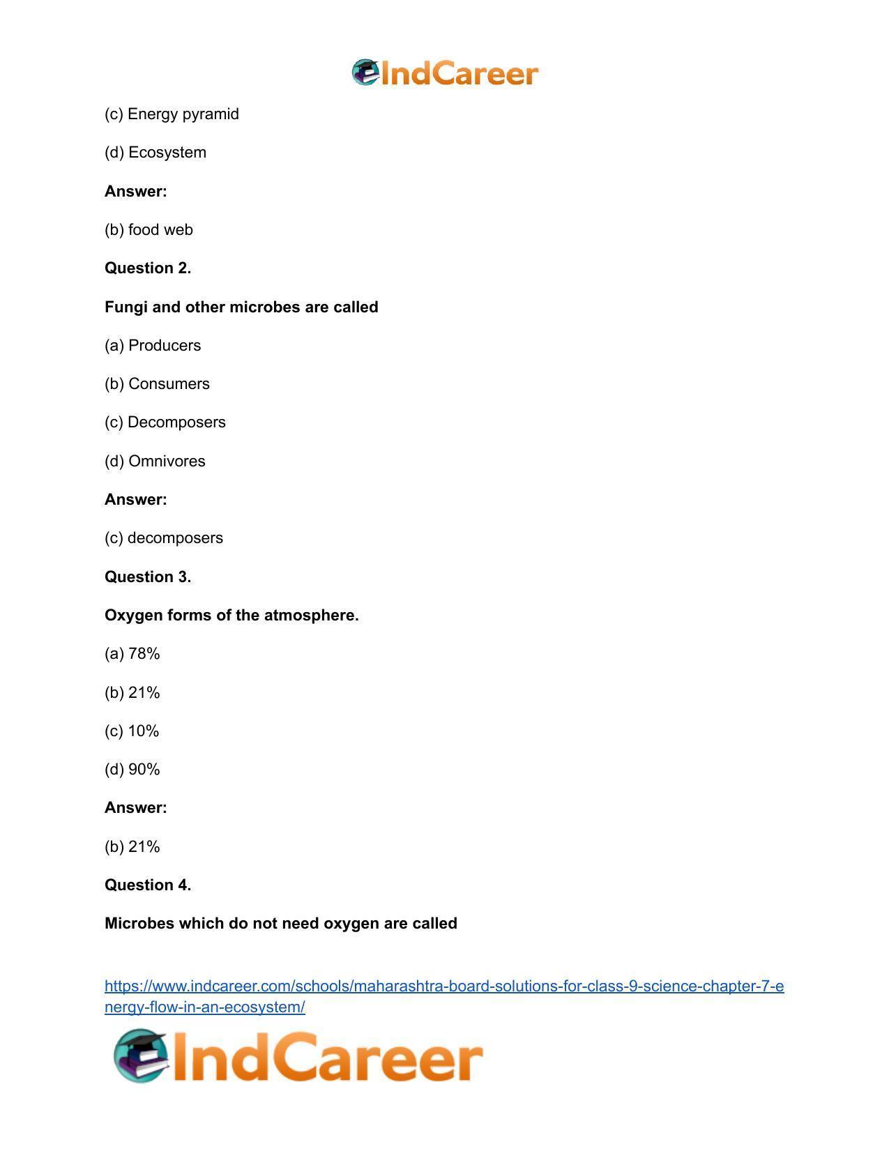 Maharashtra Board Solutions for Class 9- Science: Chapter 7- Energy Flow in an Ecosystem - Page 11