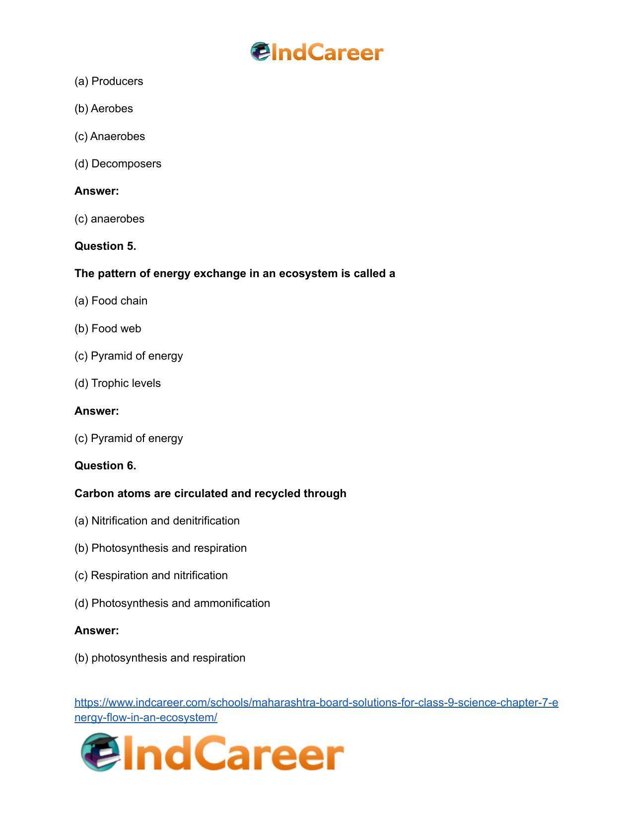 Maharashtra Board Solutions for Class 9- Science: Chapter 7- Energy Flow in an Ecosystem - Page 12