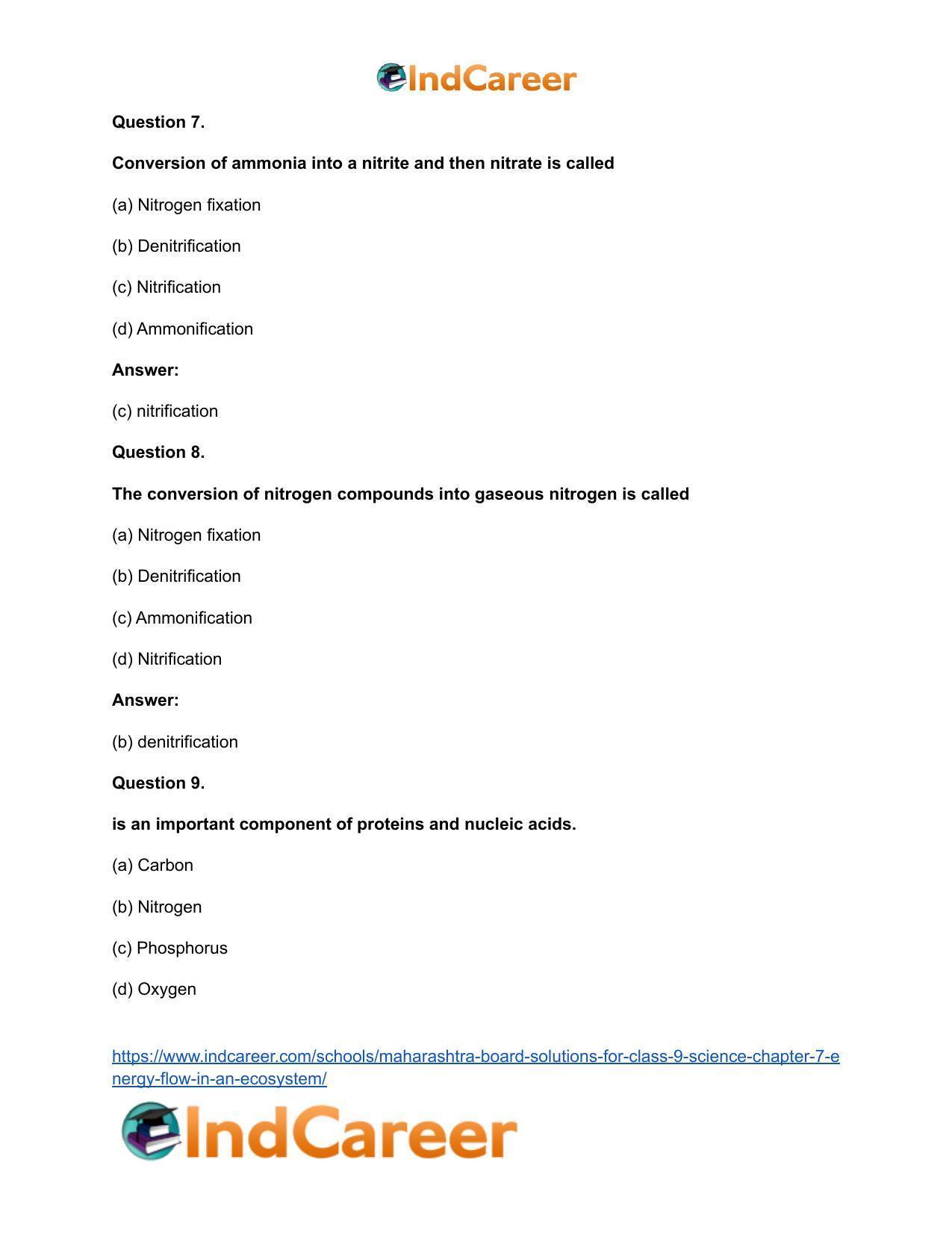 Maharashtra Board Solutions for Class 9- Science: Chapter 7- Energy Flow in an Ecosystem - Page 13